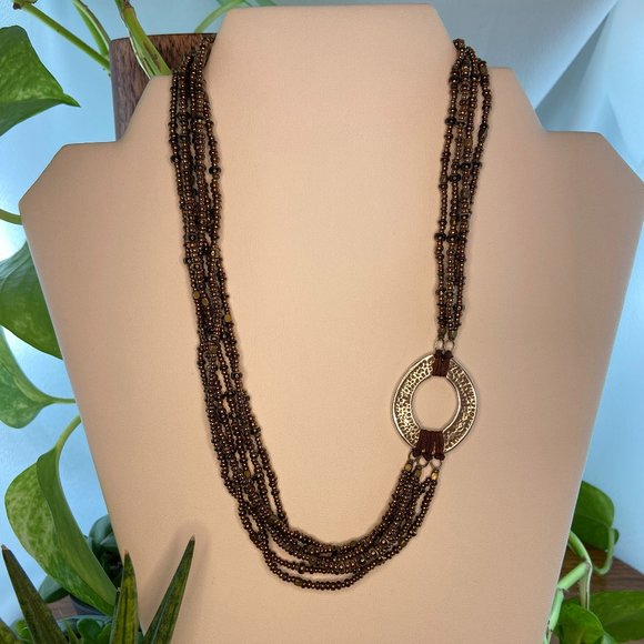 Silpada Silver and Bronze Seed Bead Necklace - Picture 2 of 12